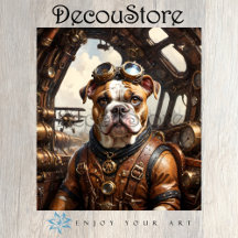 Dampfbulldog-Decoupage