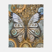Dampfbunker Schmetterling Fleecedecke (Vorderseite)