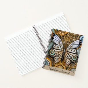 Dampfbunker Schmetterling Notizblock