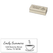 Dampfcup der Kaffeeadresse Gummistempel (Stempel)
