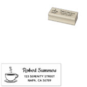 Dampfcup der Kaffeeadresse Gummistempel (Stempel)