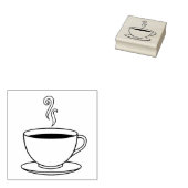 Dampfcup des Kaffees Gummistempel (Stempel)