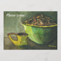 Dampfcup des Kaffees Sonntag Brunch Einladung