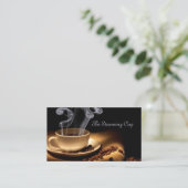 Dampfcup des Kaffees Visitenkarte (Stehend Vorderseite)