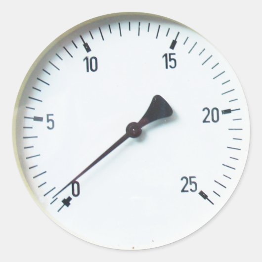 Dampfdruckmessgerät Runder Aufkleber (Vorderseite)