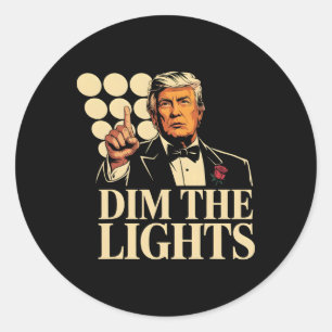 Dämpfe die Lichter Trump Lustig Retro Runder Aufkleber