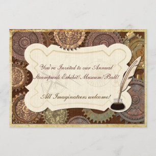 Dampfeleganz Steampunk-KUGELKONVENTIONSAUSSTELLUNG Einladung