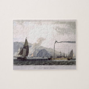 Dämpfen Sie Boot auf dem Clyde nahe Dumbarton, vo Puzzle
