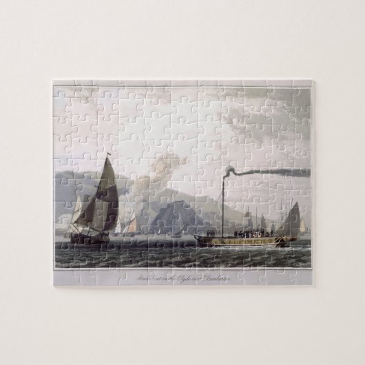 Dämpfen Sie Boot auf dem Clyde nahe Dumbarton, von Puzzle (Horizontal)