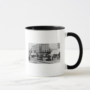 Dämpfen Sie Tram in Nordlondon in den 1880s Tasse