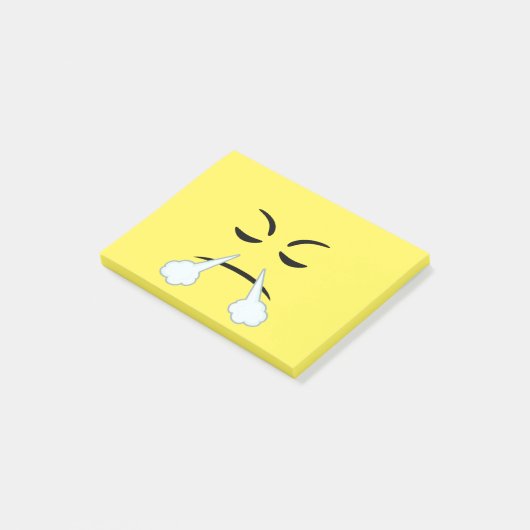 Dämpfen von Emoji Post-it Klebezettel (angewinkelt)
