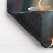 Dampfende Kaffeebecher mit Herzform Mousepad (Ecke)