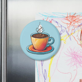 Dampfende Kaffeetasse Magnet