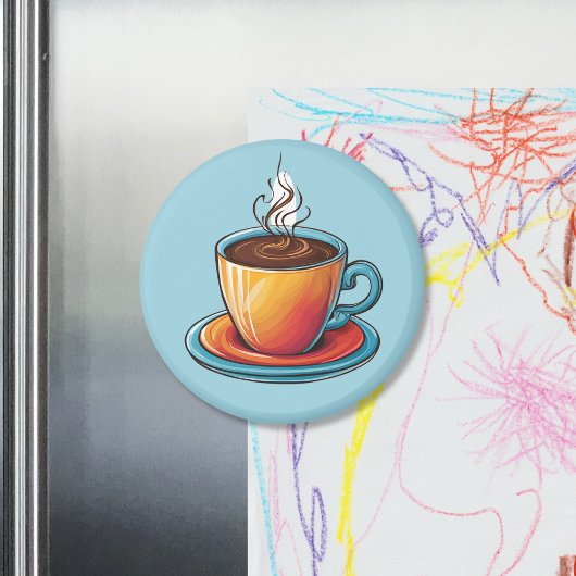 Dampfende Kaffeetasse Magnet