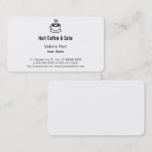 Dämpfende Kaffeetasse mit Herz-Entwurf Visitenkarte (Vorne/Hinten)