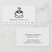 Dämpfende Kaffeetasse mit Herz-Entwurfs-Lochkarte Treuekarte (Vorne/Hinten)