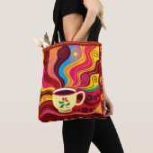 Dampfende Kaffeetasse Muster Tasche (Von Nahem)
