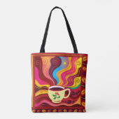 Dampfende Kaffeetasse Muster Tasche (Rückseite)