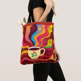 Dampfende Kaffeetasse Muster Tasche