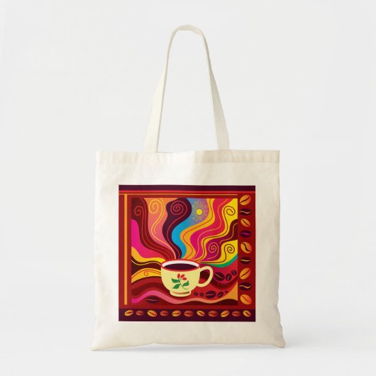 Dampfende Kaffeetasse Muster Tragetasche (Vorne)