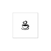 Dampfende Kaffeetasse Silhouette Stempel (Prägung)