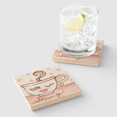 Dampfende Kaffeetasse Untersetzer Geschenk (Seitenansicht)