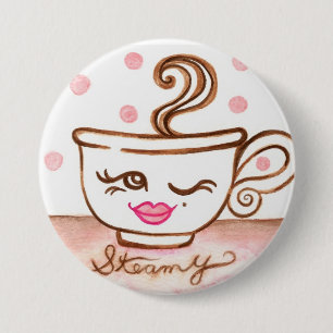 Dampfende Kaffeetassen-Taste Button