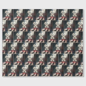 Dampfende Kaffeherzen Geschenkpapier (Flach)
