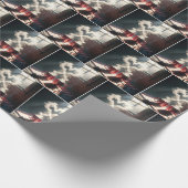 Dampfende Kaffeherzen Geschenkpapier (Ecke)