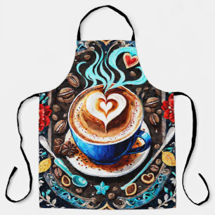 Dampfende Latte Kaffee-Schürze Barista-Design Schürze