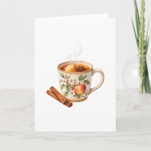 Dampfende Tasse Gewürztee Karte