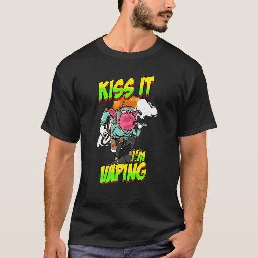 Dampfender Affe mit Dampfer T-Shirt (Vorderseite)