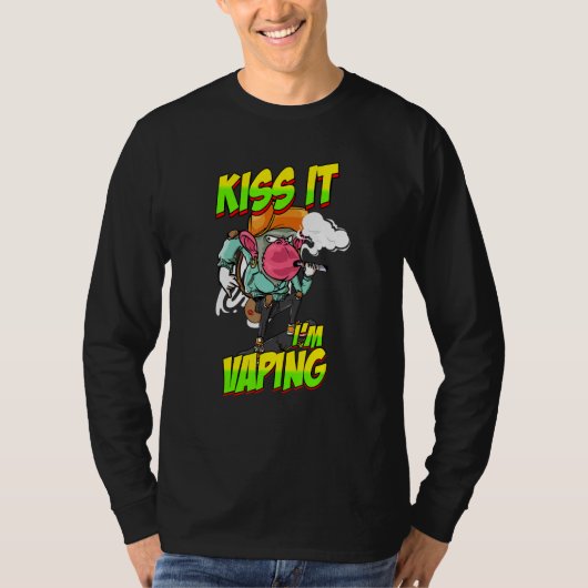 Dampfender Affe mit Dampfer T-Shirt (Vorderseite)