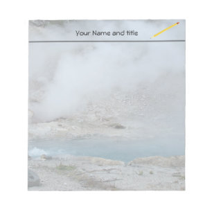 Dampfender Yellowstone-Geysir Notizblock