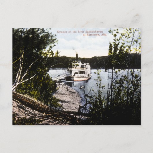 Dampfer auf dem Saskatchewan River, Edmonton, Alta Postkarte (Vorderseite)