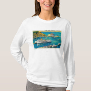 Dampfer Catalina und Avalon am Pier und Kasino T-Shirt