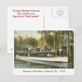 Dampfer Cherokee, Ormond, FL - 1910 Postkarte (Vorne/Hinten)