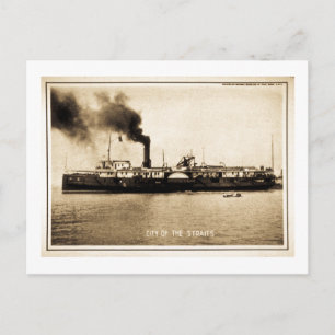 Dampfer City of the Straits Postkarte