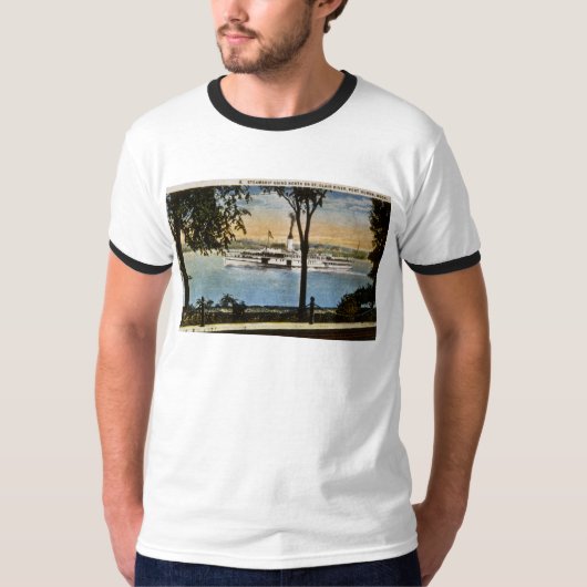 Dampfer, der nördlich auf Fluss St. Clair geht, T-Shirt (Vorderseite)