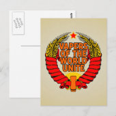 Dampfer der Welt vereinigt euch Postkarte (Vorne/Hinten)