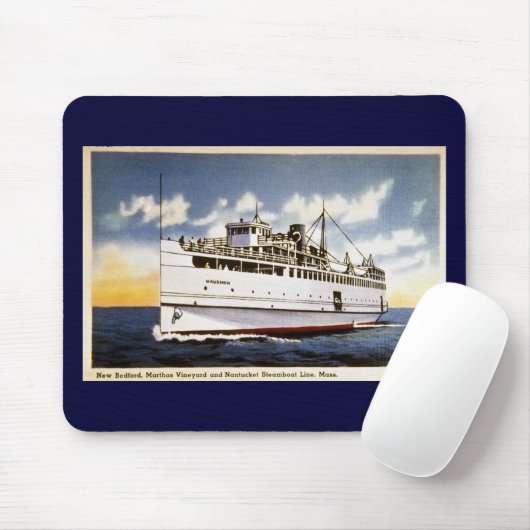 Dampfer Naushon, Nantucket Steamboat-Linie, Mass. Mousepad (Mit Mouse)