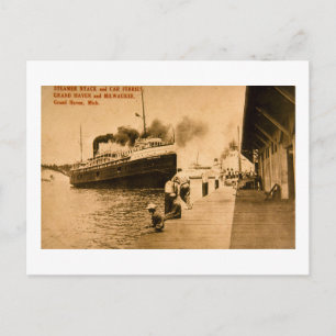 Dampfer Nyack und Autofähren, Grand Haven, MI Postkarte