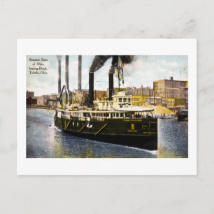 Dampfer State of Ohio verlässt Dock, Toledo, Ohio Postkarte