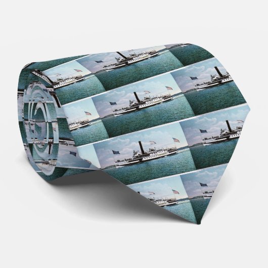Dampfer Ticonderoga auf See Champlain Krawatte (Gerollt)