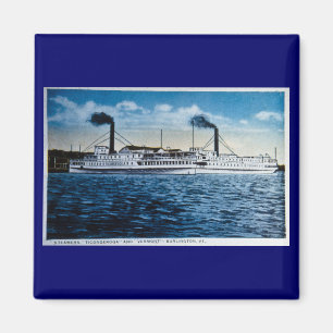 Dampfer Ticonderoga und Vermont, Burlington, VT Magnet