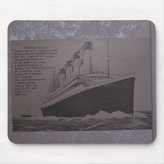 Dampfer titanisch mousepad (Vorne)