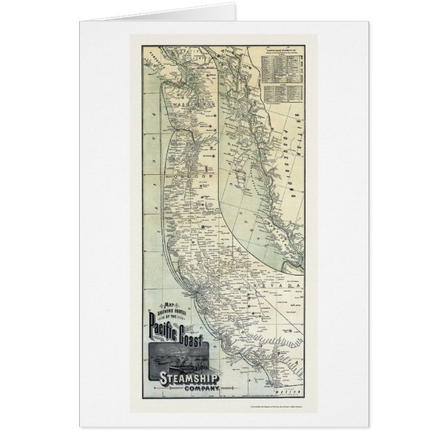 Dampfer verlegt Werbungs-Karte 1891 (Vorne)