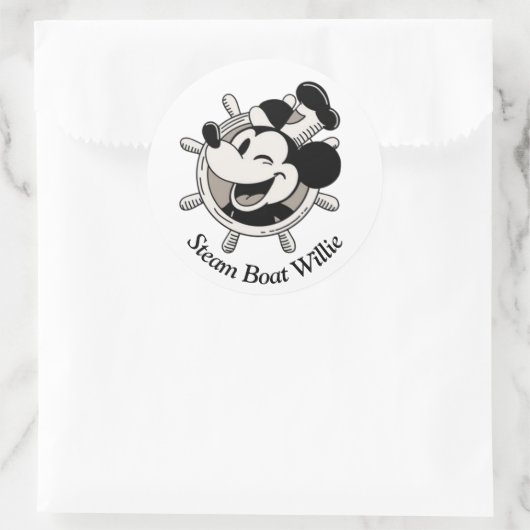 Dampfer Willie Maus Aufkleber (Tasche)