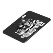 Dampfer Willie Retro Magnet (Linke Seite)