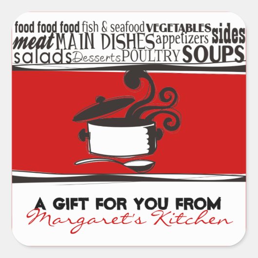 Dampfermarke für den Farbkochtopf Quadratischer Aufkleber (Vorderseite)